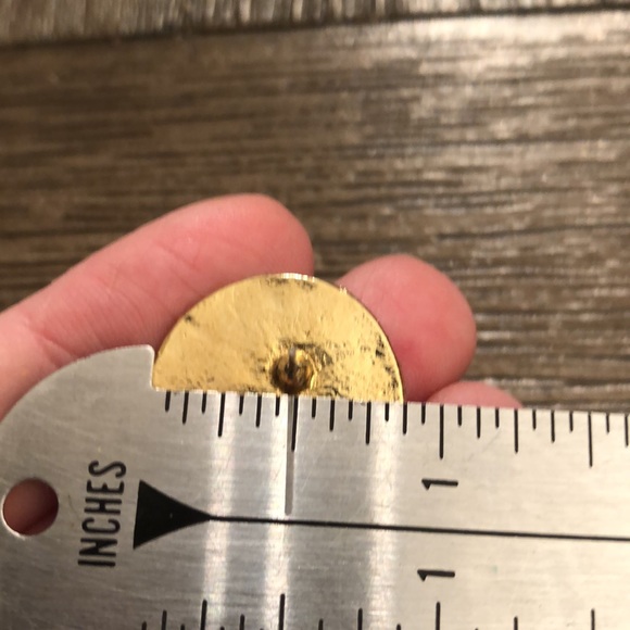 Vintage Round Chevron Pastel 1980’s Earrings - Picture 6 of 10